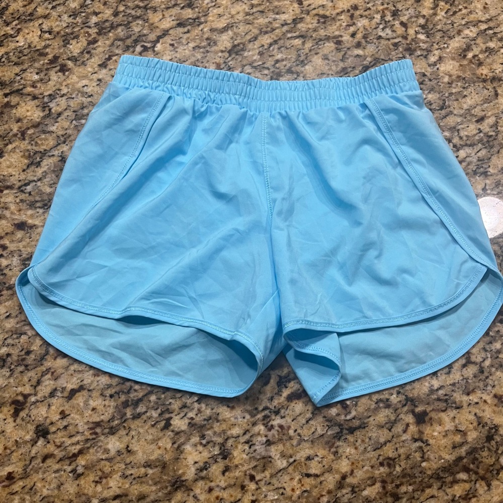 All in Motion Womens Blue Running Shorts XL 14 Athletic Lined Gym Workout